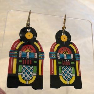 NWOT kitschy jukebox pierced earrings